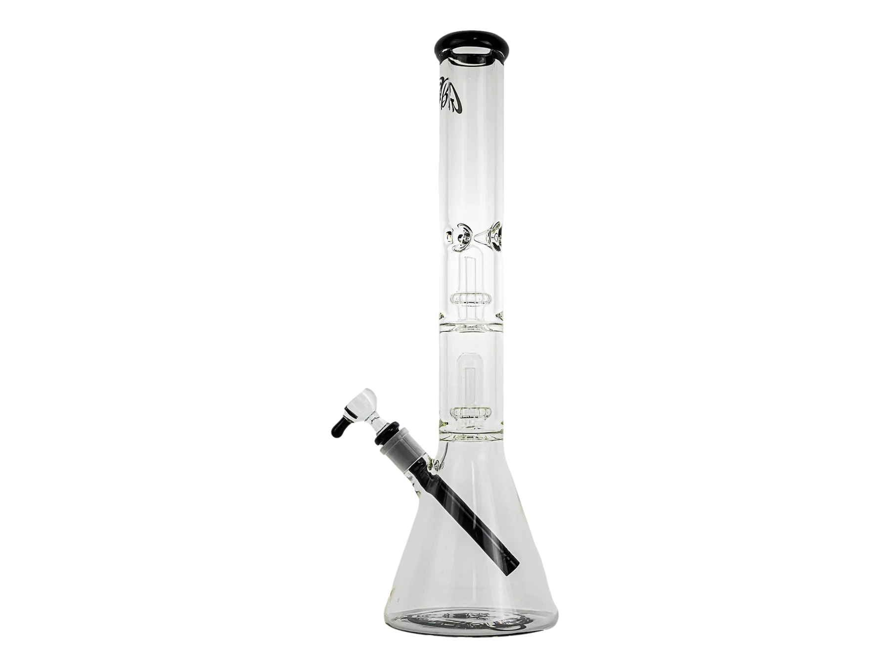 18" Green Bear 7mm Double UFO Beaker - Image 2