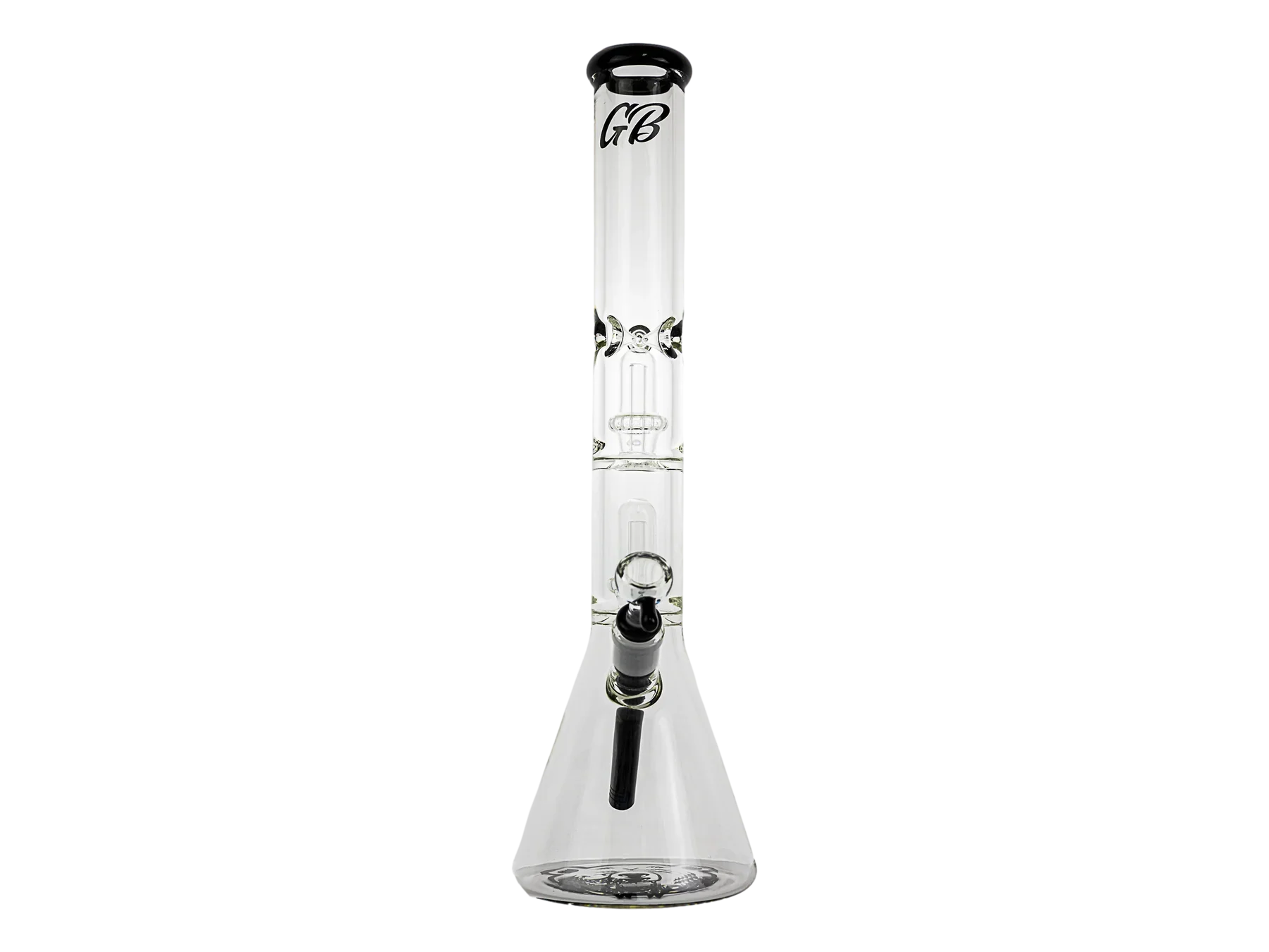 18" Green Bear 7mm Double UFO Beaker - Image 3