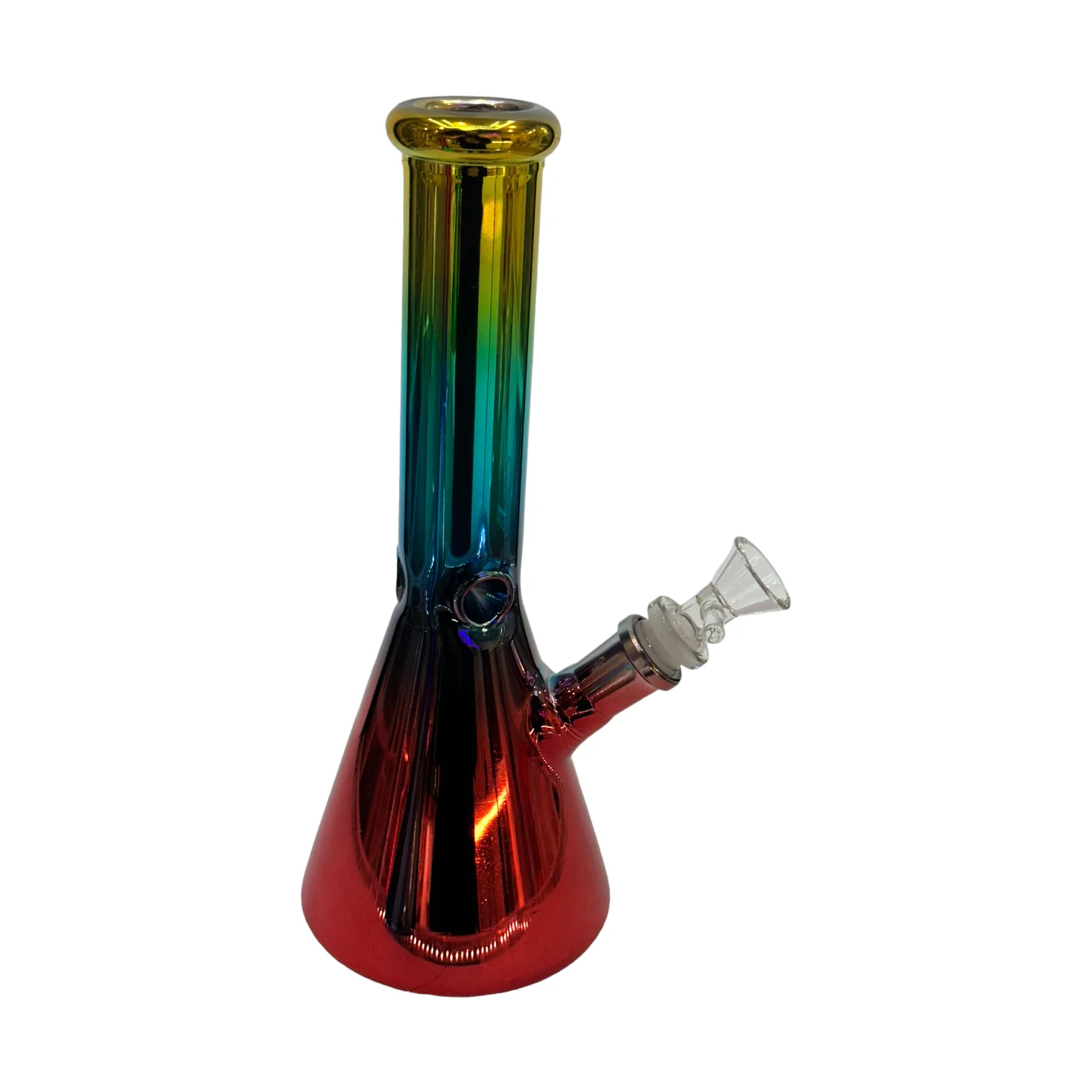 8" Chrome Color Beaker Bong - Image 2