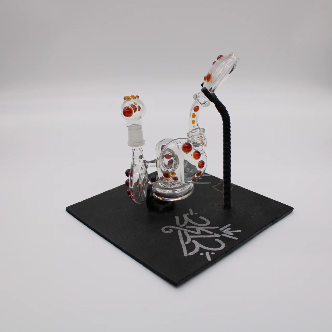 C4 Bubbler Amber Purple Dots - Image 2
