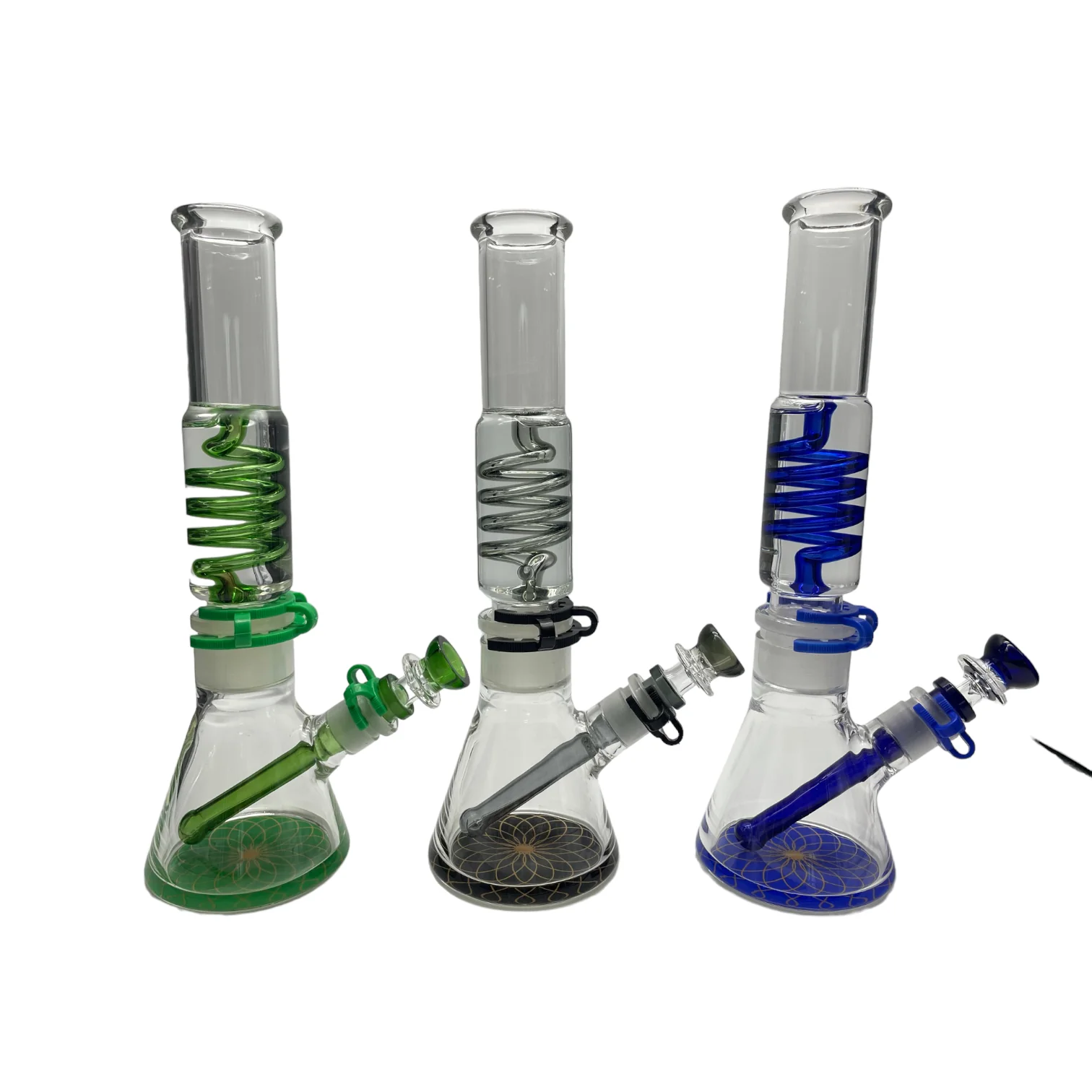 Glycerin Coil Bong With Design - Image 2