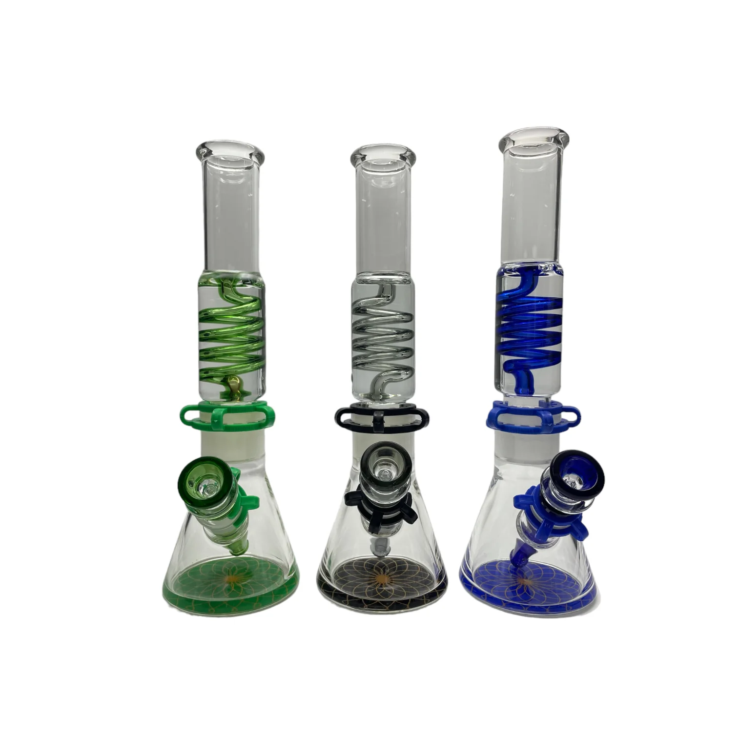 Glycerin Coil Bong With Design - Image 3