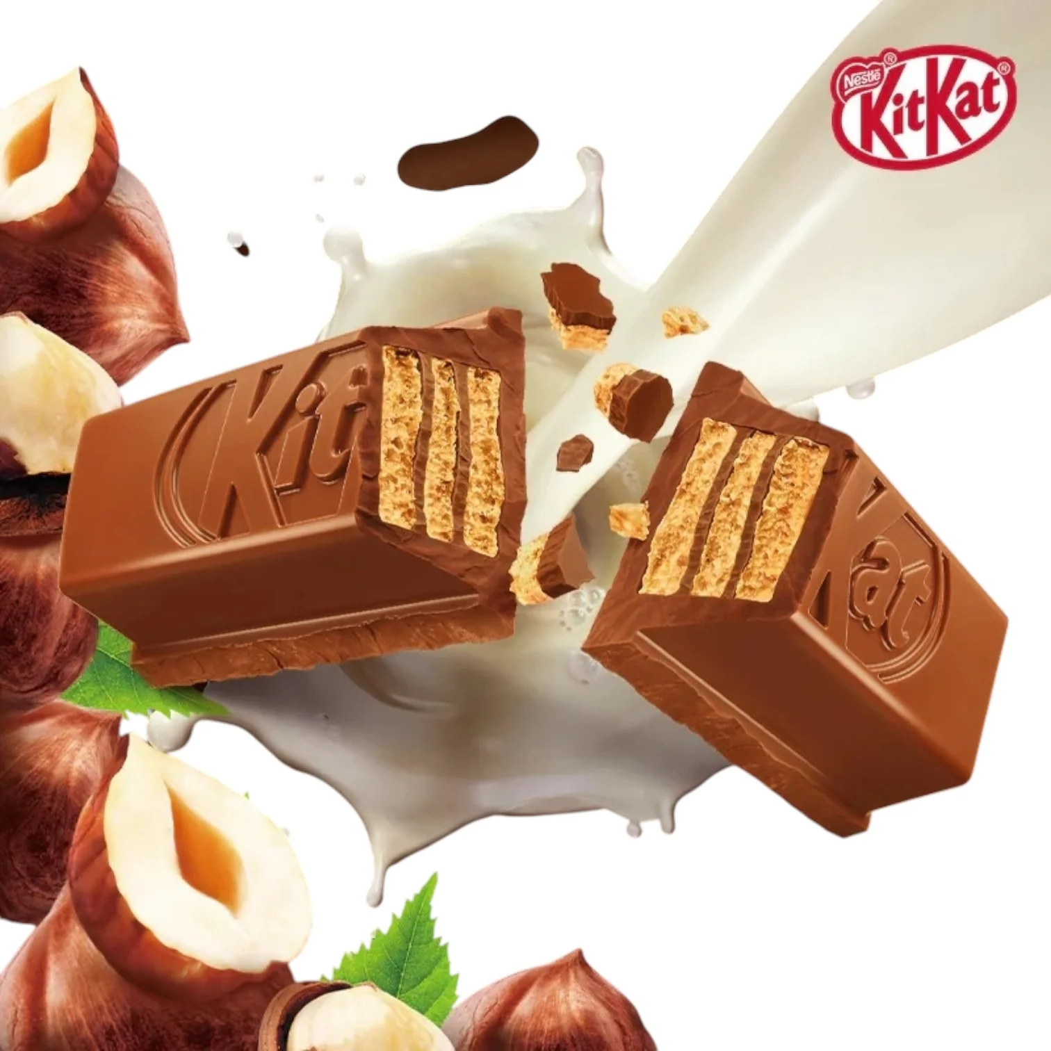 Kit Kat Milk Chocolate Hazelnut Wafer 120g (CHINA) - Image 2