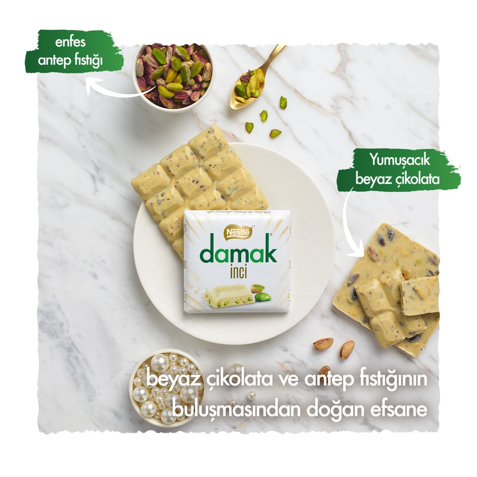 Damak White Chocolate w/ Pistachio (TURKEY) - Image 2