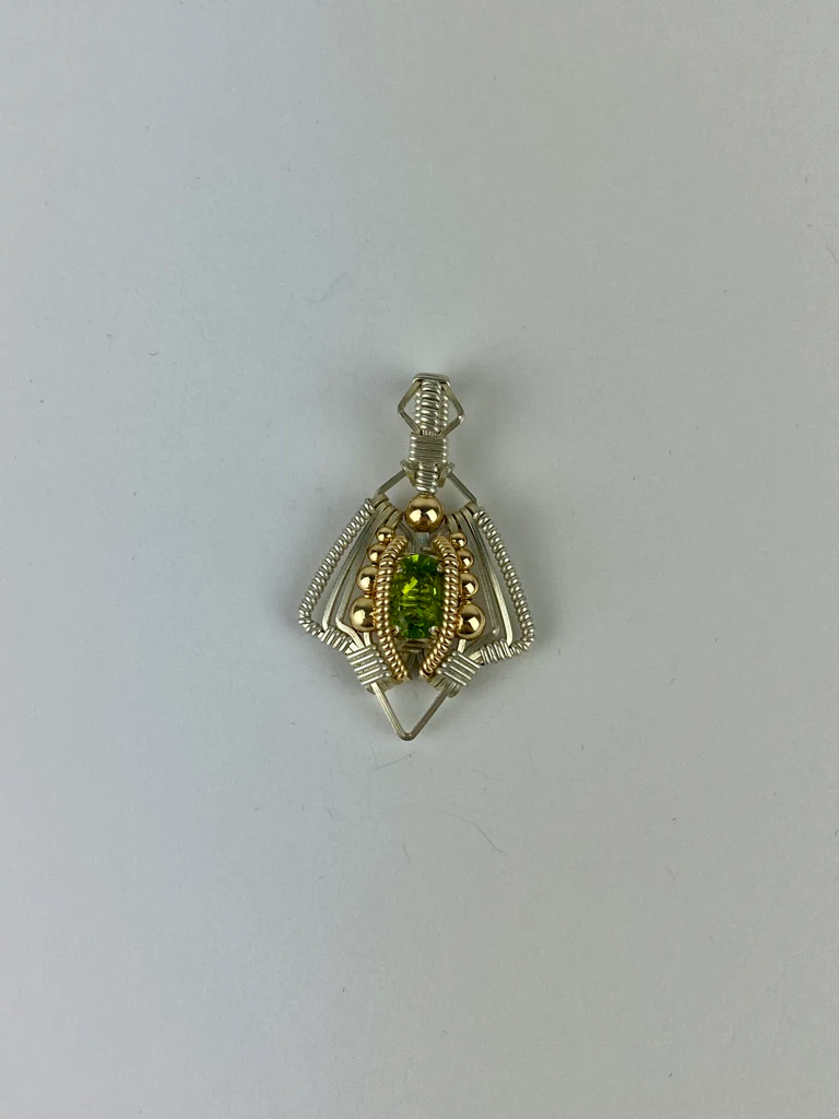 Jason Burruss Medium Single Gem Pendant Peridot