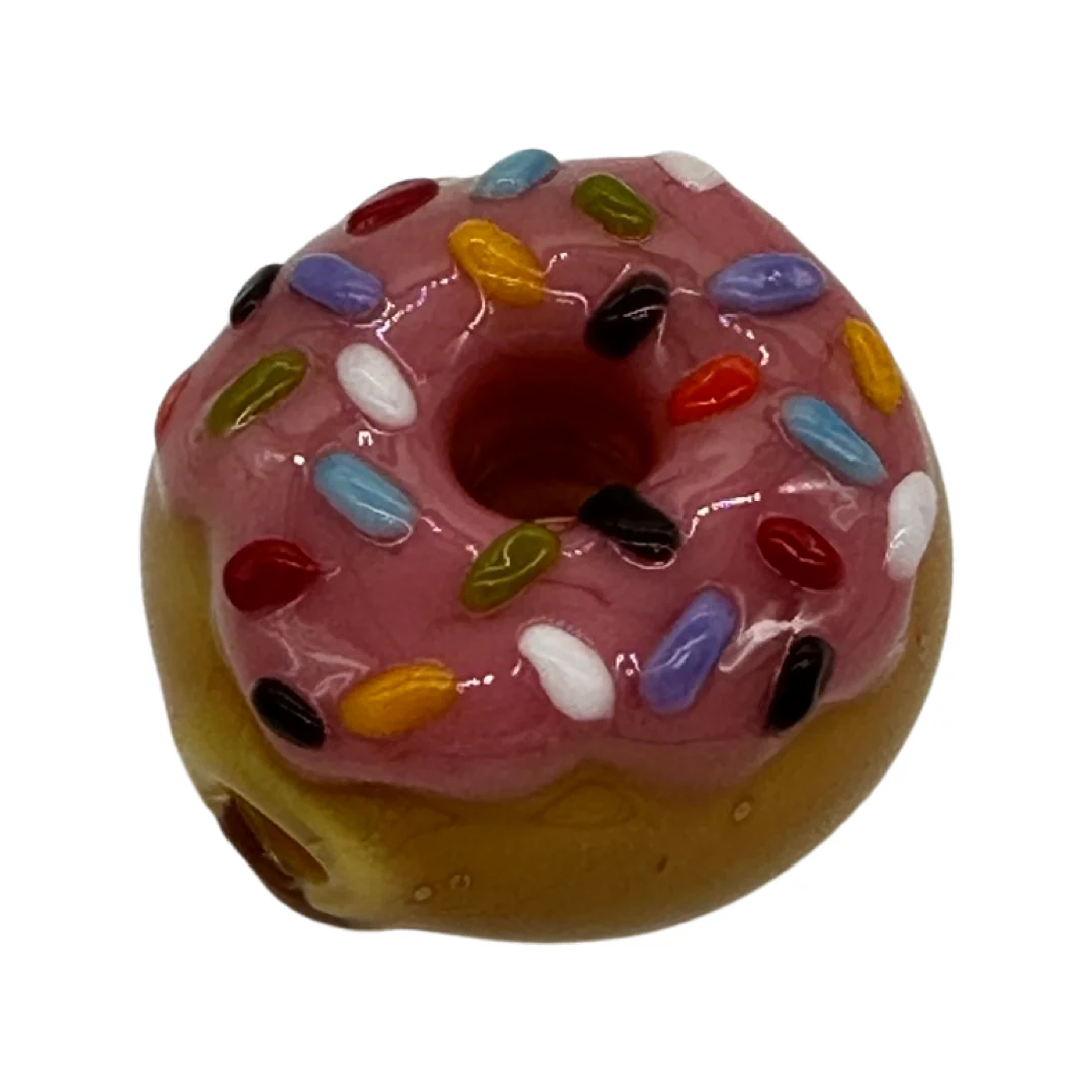 KGB Glass Donut Pipe Micro Strawberry Sprinkles - Image 3