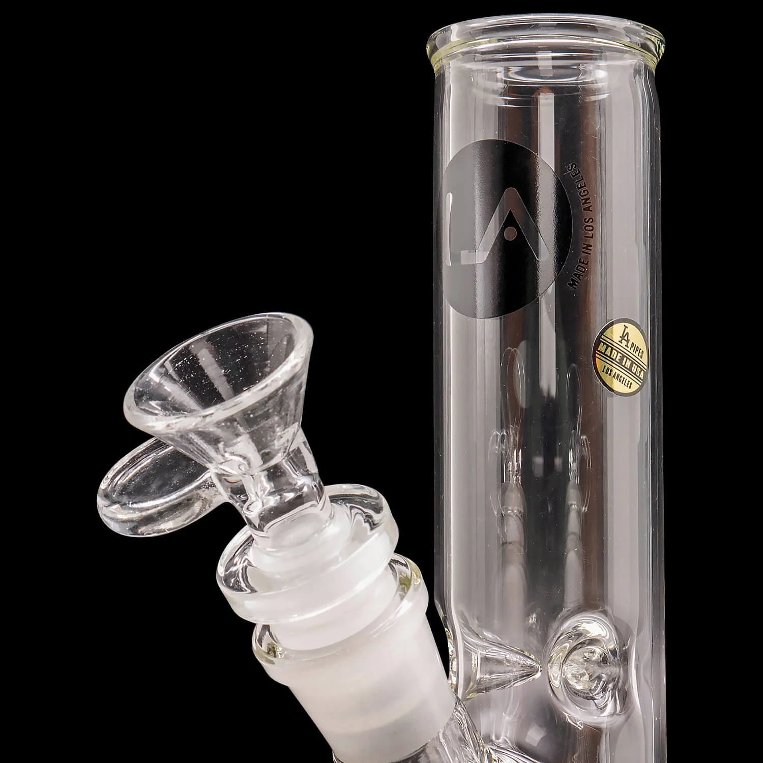 LA Pipes 8" Straight Bong with Ice Pinch (ONLINE ONLY) - Image 8