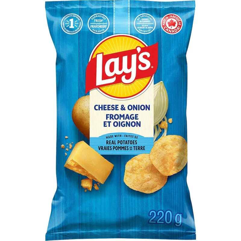 Lays Chips Cheese And Onion 220g (CANADA)