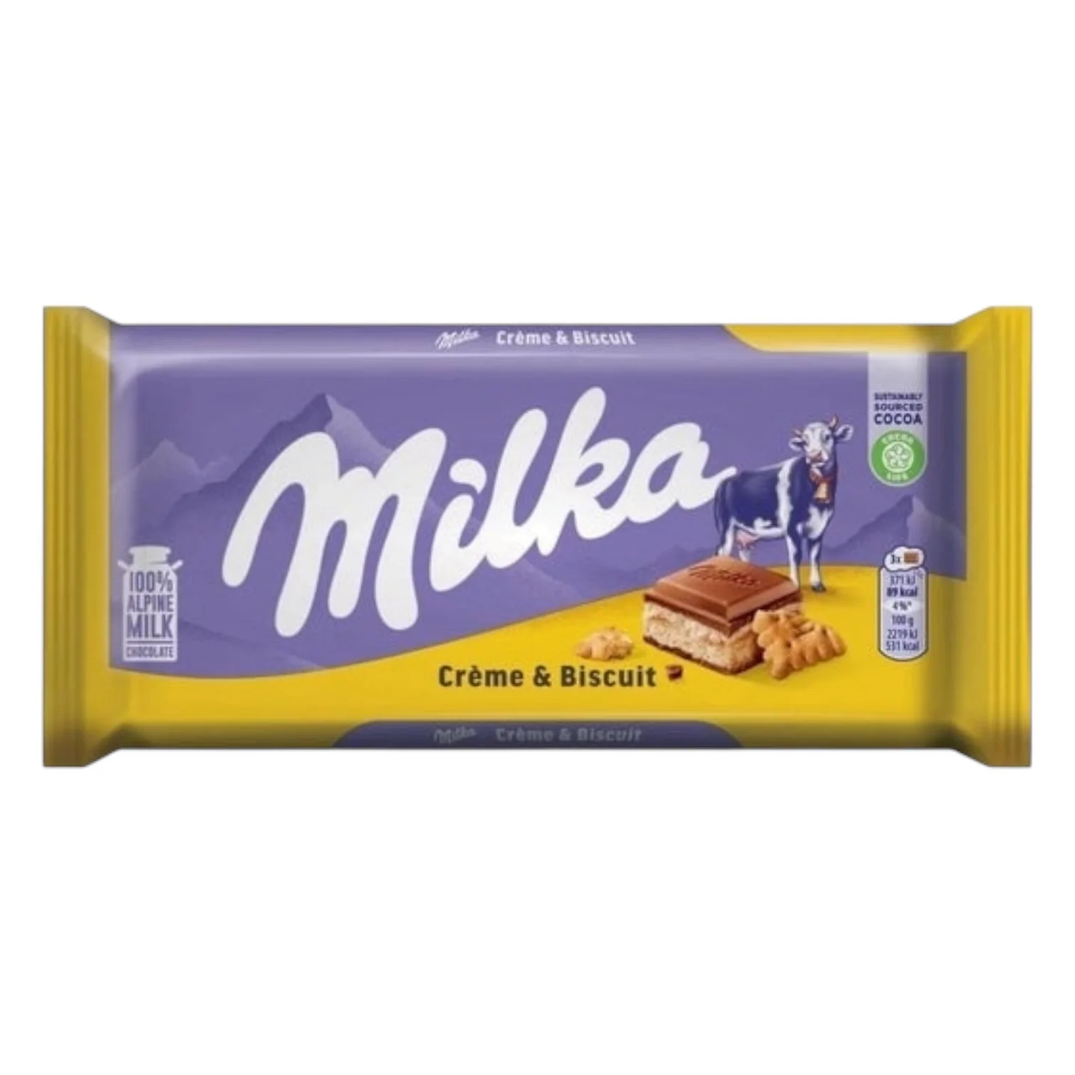 Milka Cream & Biscuit 100g (GERMANY) - Image 2