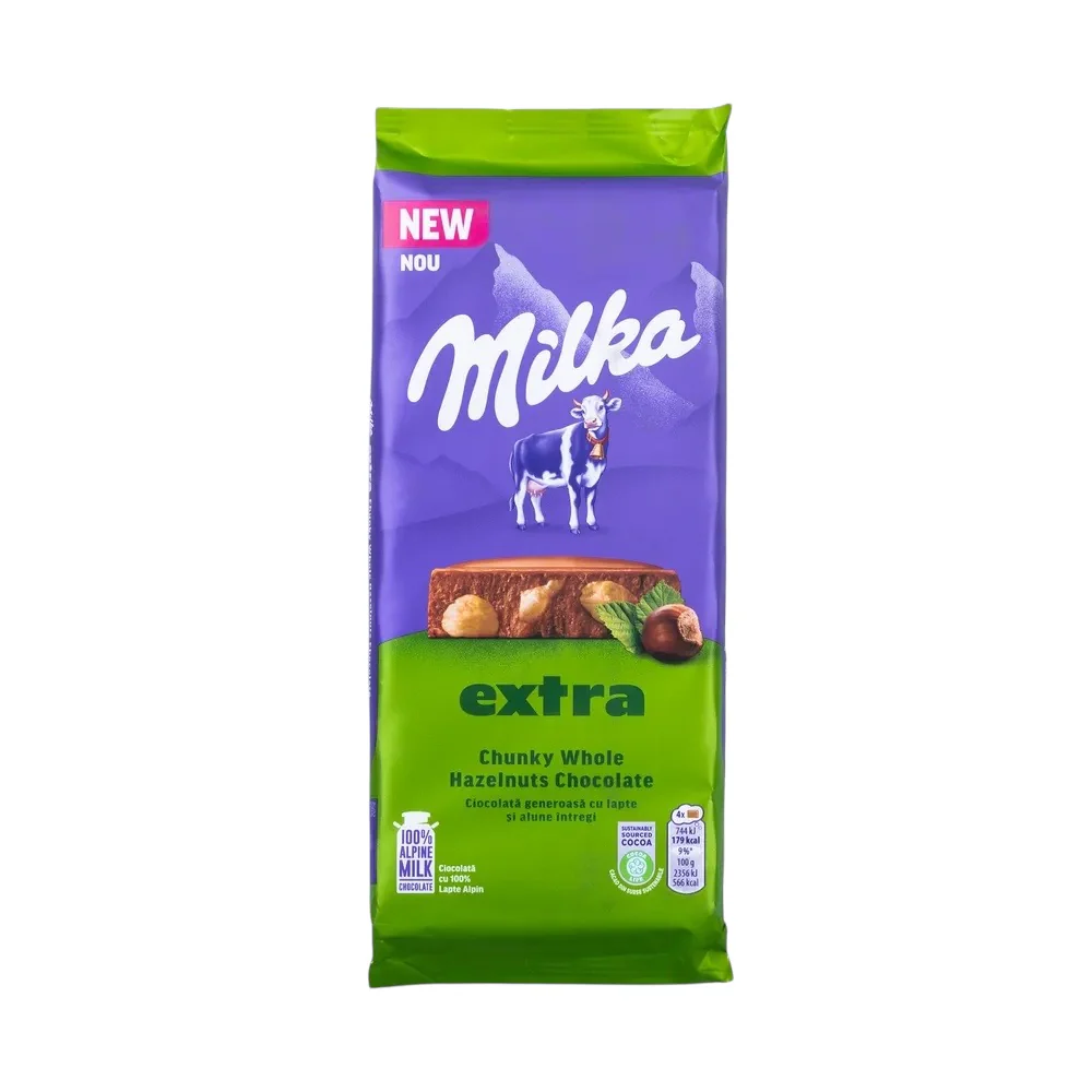 Milka Extra Chunky Whole Hazelnuts 190g (GERMANY) - Image 2