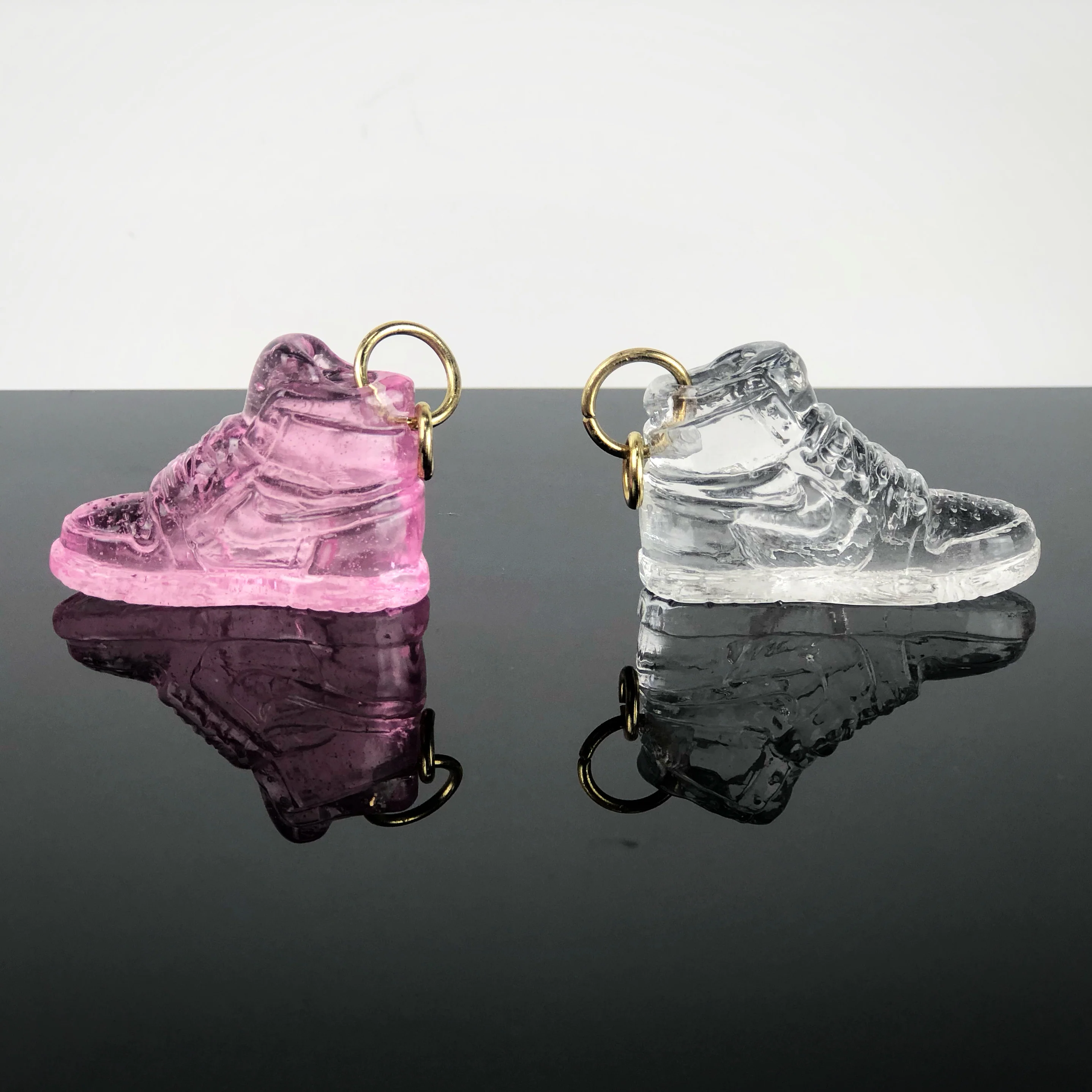 Moge Pink Hand Carved Shoe Pendant - Image 4