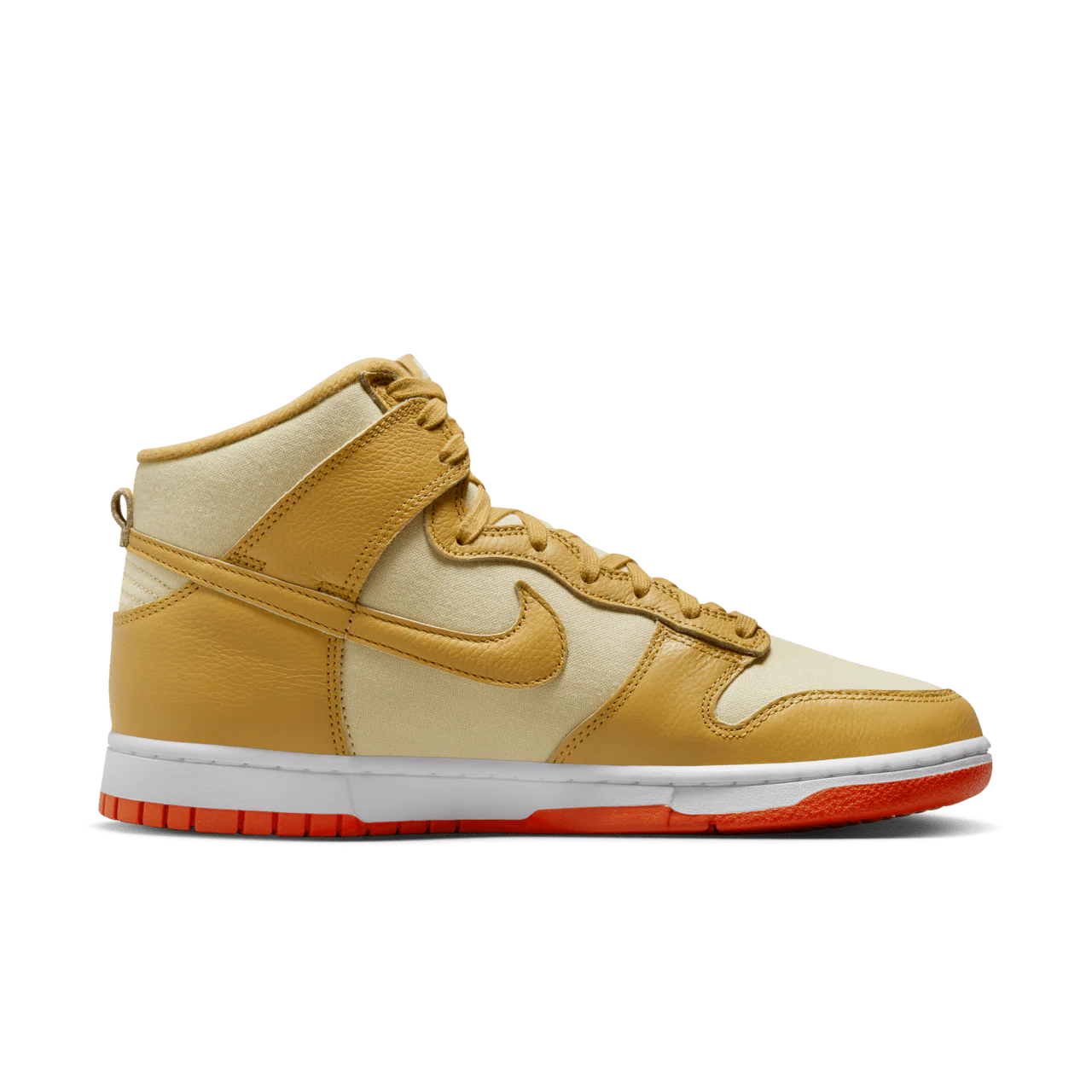 Nike Dunk High Retro PRM Wheat Gold Safety Orange Size 13 - Image 3
