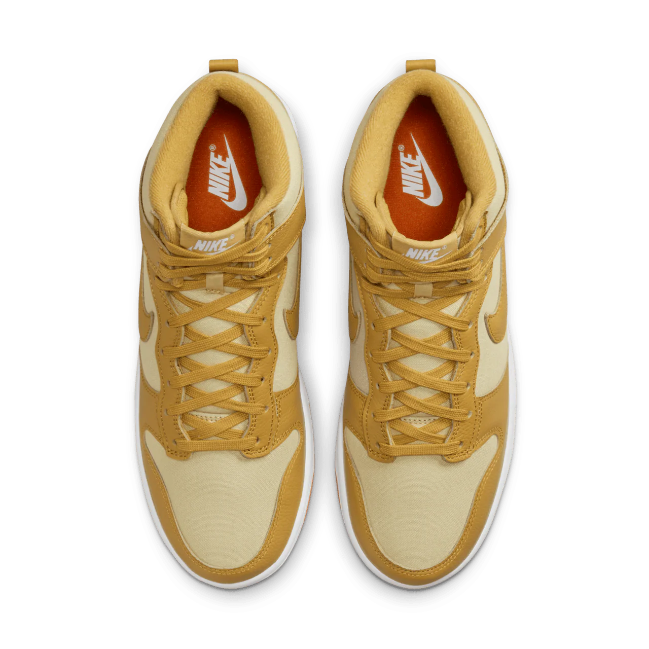 Nike Dunk High Retro PRM Wheat Gold Safety Orange Size 13 - Image 5