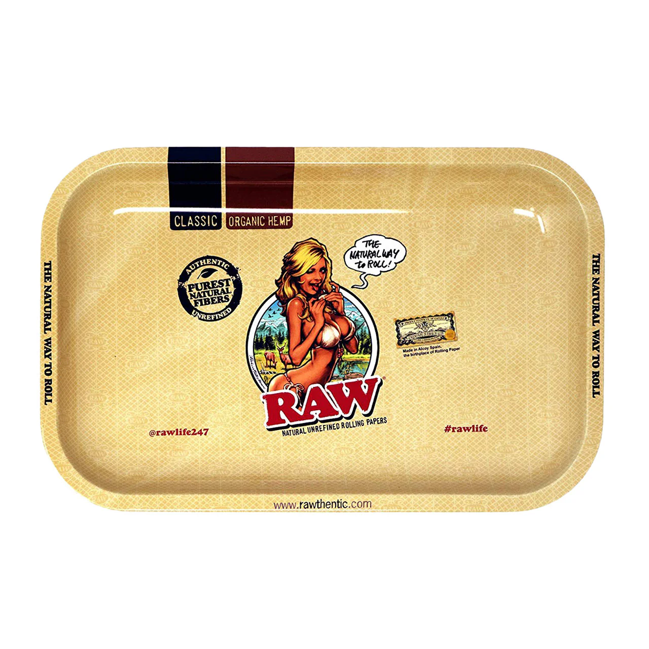 Raw Metal Rolling Tray Small - Image 5