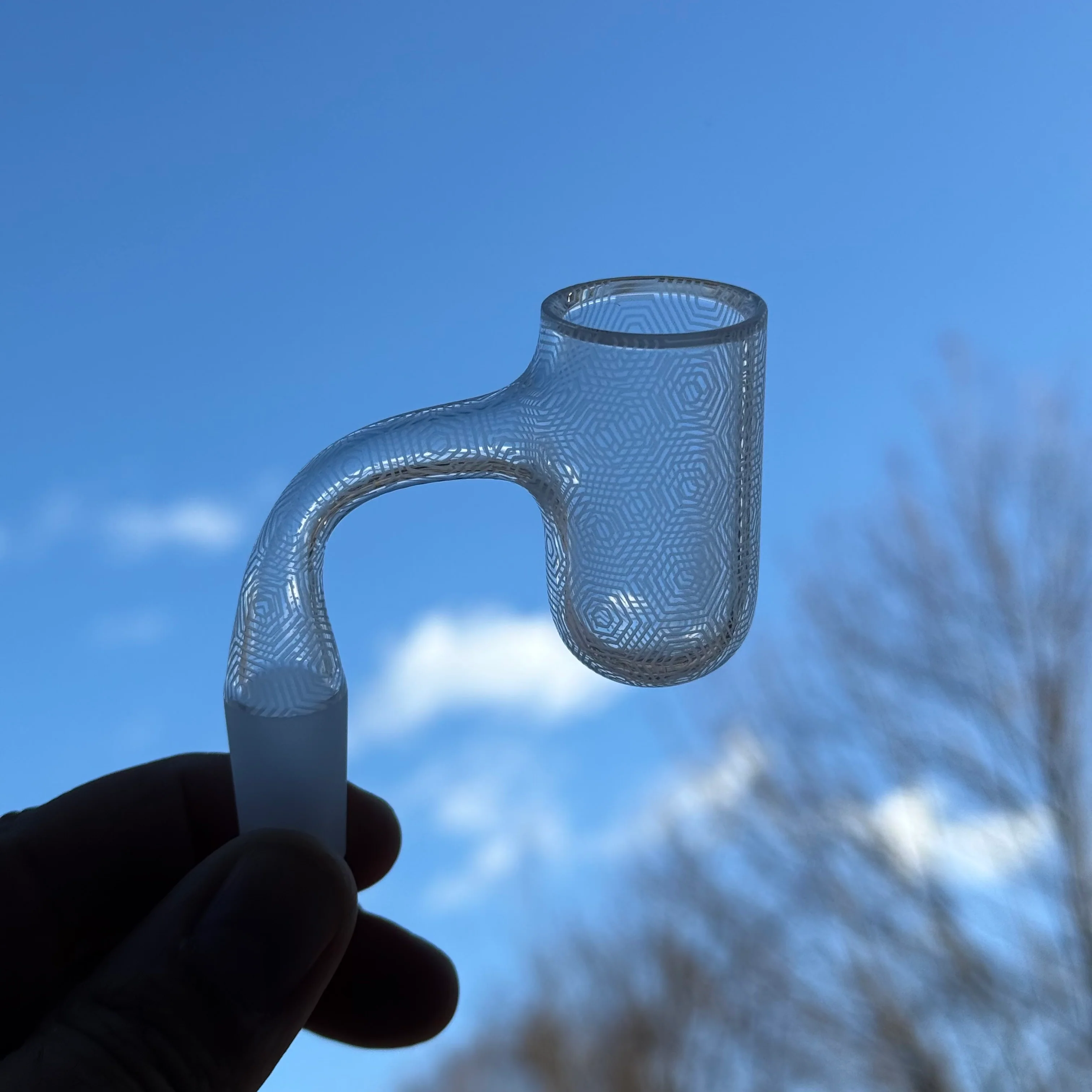 Round Bottom Banger With Design 14MM 90 Male - Image 2