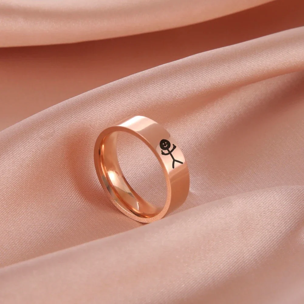 Engravable Titanium Middle Finger Rings - Image 24
