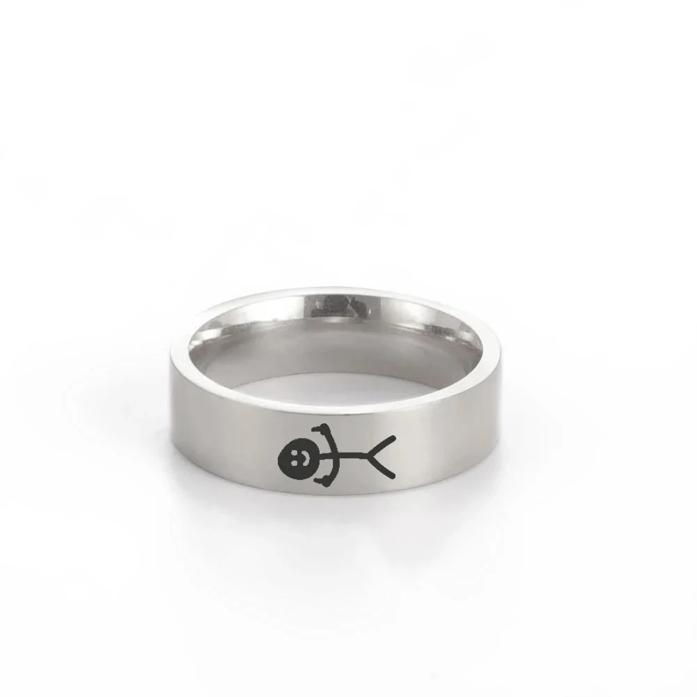 Engravable Titanium Middle Finger Rings - Image 5