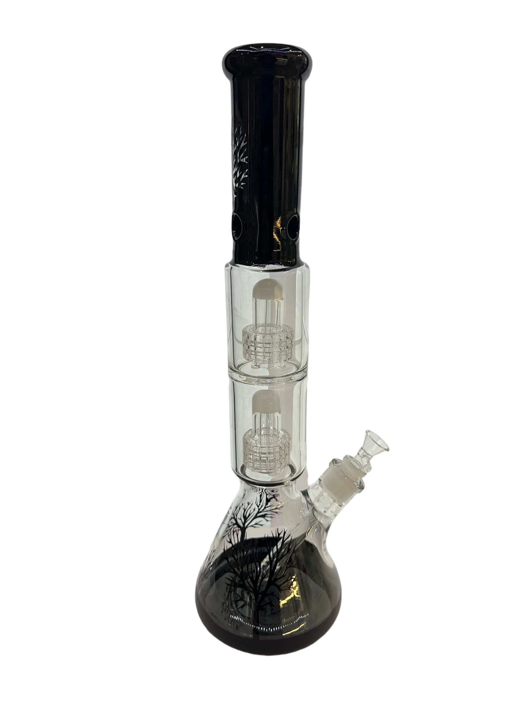 Tree Design Double Perc Bong - Image 2