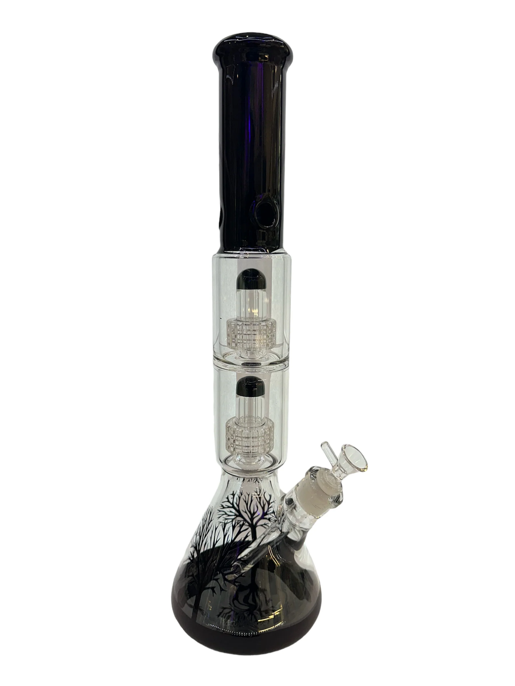 Tree Design Double Perc Bong - Image 3