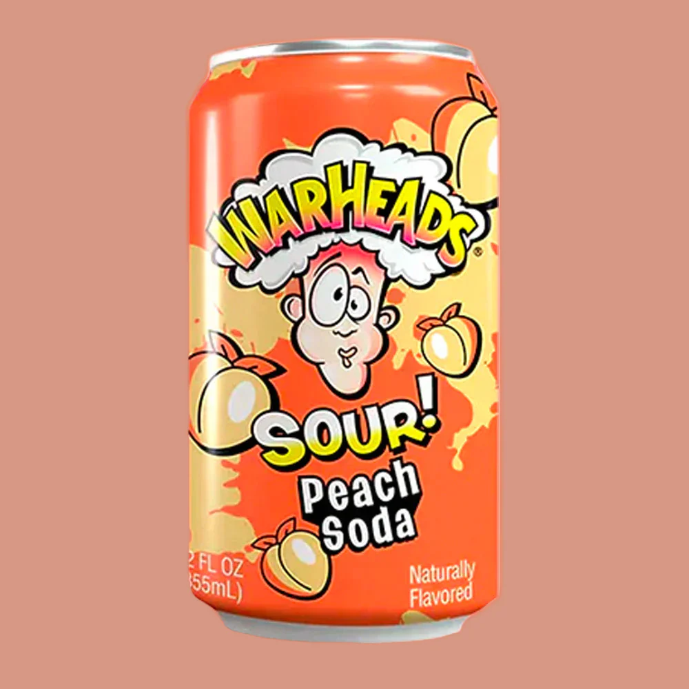 Warheads Sour Peach Soda 12oz (Rare American)