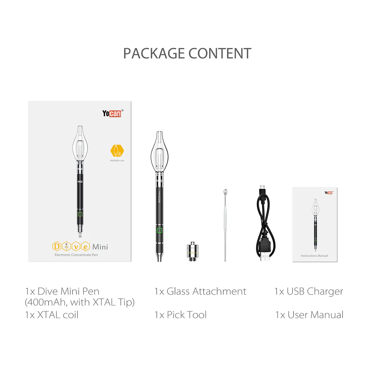 Yocan - Dive Mini 400mAh Electronic Nectar Collector Pen - Image 15